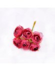 6 uds. Nuevo ramo de rosas de gasa inferior flor artificial para boda hogar Navidad guirnalda de bricolaje decoración álbum de r