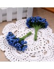 12 unids/lote Morera fiesta flores artificiales estambre alambre tallo/hojas para boda estambre DIY corona boda caja decoración 