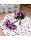 12 unids/lote Morera fiesta flores artificiales estambre alambre tallo/hojas para boda estambre DIY corona boda caja decoración 