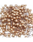 50 Uds perla de colores estambres flor Artificial pequeñas bayas cereza para boda DIY caja para pastel navideño perla decoración