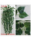 1 piezas 90 cm hojas de hiedra Artificial plantas verdes Garland plantas vid falso follaje decoración del hogar Decoración de fi