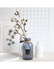 Natural secado de tallos de algodón granja Artificial flor relleno decoración Floral falso algodón flor decoración para el hogar