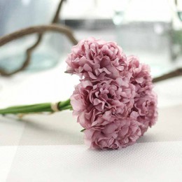 5 cabezas/ramo de peonías flor Artificial falsa hortensias flores artificiales para año nuevo boda hogar Decoración guirnalda