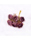 6 unids/lote nuevo ramo de rosas de gasa inferior flor artificial para boda hogar Navidad guirnalda de bricolaje decoración álbu