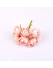 6 unids/lote nuevo ramo de rosas de gasa inferior flor artificial para boda hogar Navidad guirnalda de bricolaje decoración álbu