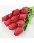31 unids/lote flores falsas tulipanes artificiales flores ramo artificial de poliuretano flores de tacto Real artificial para la