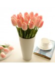 12 Uds. PU de tacto real mini tulipán flores de boda ramo de flores artificiales de seda para regalo de decoración de fiesta en 