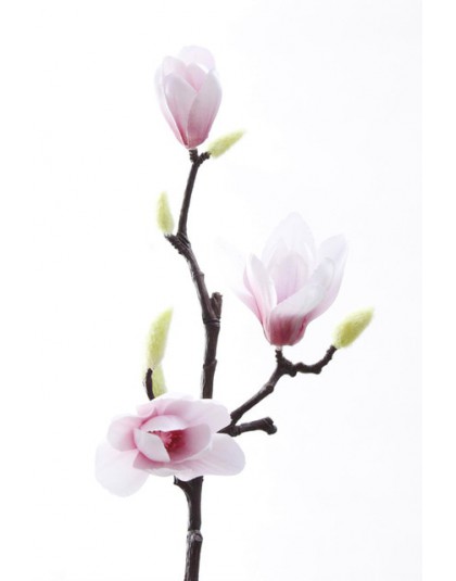 Rama de Magnolia de seda 3D flores artificiales flor falsa de alta calidad para decoración para bodas accesorio de fiesta de dec