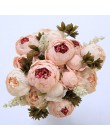 Chenig 13 ramas Vintage peonía flores artificiales de seda Rosa falsa para la decoración del Festival del hogar de la boda