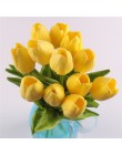 12 Uds. PU de tacto real mini tulipán flores de boda ramo de flores artificiales de seda para regalo de decoración de fiesta en 