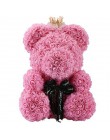 2019 Dropshipping 40cm jabón espuma Rosa oso de peluche flor Artificial en caja de regalo para novia regalos de navidad Día de S