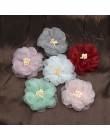 HUADODO 10 Uds. Flor Artificial de gasa hecha a mano DIY flores de tela para la decoración artesanal de la fiesta de la boda