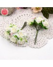 6 uds. 3cm de seda hecha a mano Rosa flores artificiales para la boda fiesta hogar caja decoración DIY boda Rosa ramillete guirn