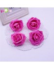 10 unids/lote 6,5 cm Multicolor de espuma de Rosa Artificial uso para la decoración de la boda DIY coronas artesanía suministros