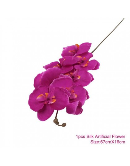 QIFU 1 ramo orquídea mariposa artificiales flores artificiales para decoración flores de seda ramo Phalaenopsis flores falsas de