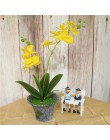 60cm flor Artificial de látex de tacto Real 2 ramas mariposa orquídea Flores con hojas boda hogar Hotel decoración Flores