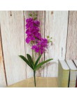 60cm flor Artificial de látex de tacto Real 2 ramas mariposa orquídea Flores con hojas boda hogar Hotel decoración Flores