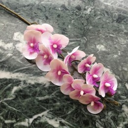 12 cabezas 57cm flor artificial mini Phalaenopsis de látex silicona tacto real mini orquídea boda alta calidad solo Uds