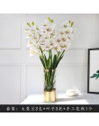 50cm tacto real orquídea artificial arreglo de flores y hojas DIY material fuente arte