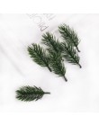 10 piezas aguja de pino artificial Planta artificial flor rama para decoración de árbol de Navidad accesorios DIY ramo caja de r