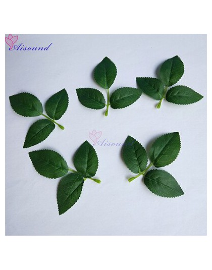 40 Uds. De seda Artificial Rosa hojas verdor Artificial para la decoración de la boda DIY Floral Craft ramo Garland flores manua