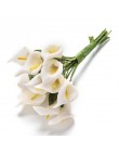 12 Uds. Cabeza/set flores artificiales 8 colores cala lirio nupcial ramo de decoración de boda cabeza PE flor Artificial de tact