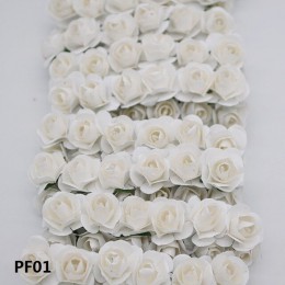 36 Uds 1cm Mini papel rosa artificial de flores para boda guirnalda de bricolaje decoración regalo Scrapbooking flores artesanal