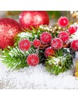40 Uds. Decorativo Mini Navidad escarchado Artificial baya vívida rojo acebo bayas acebo guirnalda del hogar nuevo hermoso