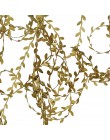10 metros hojas doradas vid Artificial seda hoja hecha a mano Scrapbooking artesanía guirnalda boda fiesta decoración falsa flor