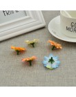 50 Uds. Pequeñas margaritas de seda baratas flores artificiales vid boda guirnalda de bricolaje Decoración Accesorios de caja de