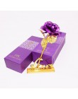YO CHO flores artificiales 24k oro rosa con caja Año Nuevo San Valentín regalo/regalo del Día de la boda flores decoración del h