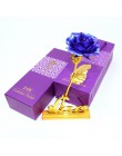 YO CHO flores artificiales 24k oro rosa con caja Año Nuevo San Valentín regalo/regalo del Día de la boda flores decoración del h