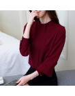 Nueva moda 2019 blusa de mujer camisa de manga larga de talla grande ropa de mujer rojo Oficina señora camisa femenina blusas d2