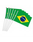 Bandera de palo de 5 uds. UU. 14*21 cm Mini Bandera de mano con banderas de mástil blanco de colores vivos y resistentes al desv