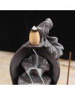 Púrpura arcilla calabaza loto cascada incienso quemador Stick titular Censer Aroma humo reflujo quemador de incienso decoración 
