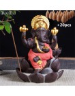 Quemador de incienso de reflujo de Ganesha emblema de Dios de elefante óspito y éxito de cerámica incensario para Cono decoració