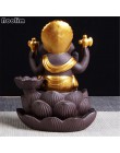 Quemador de incienso de reflujo de Ganesha emblema de Dios de elefante óspito y éxito de cerámica incensario para Cono decoració