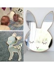 Espejo decorativo de dibujos animados para niños, baño, habitación de bebé, conejo, estrella, madera, acrílico, Marco, decoracio