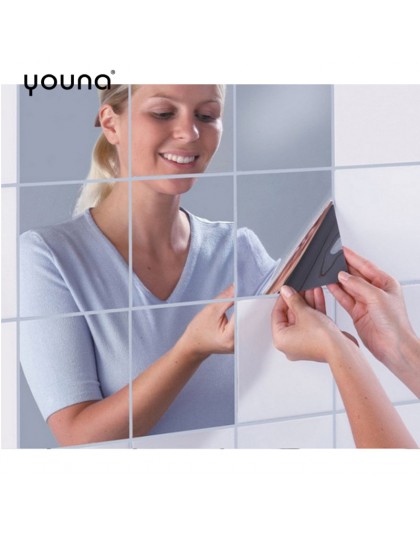 Hojas de espejo decorativas Flexible no espejo de vidrio espejo de plástico autoadhesivo azulejos espejo pegatinas de pared calc