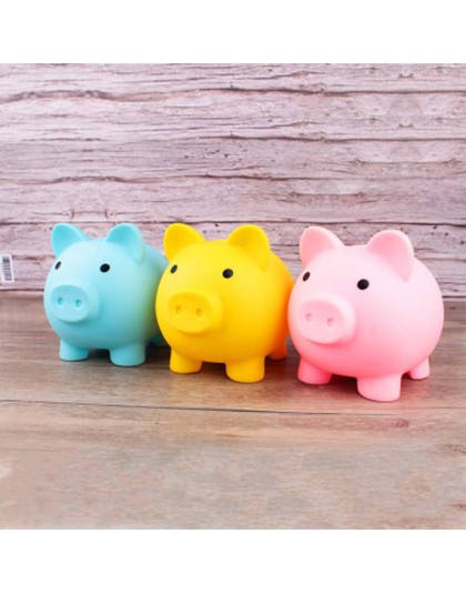 Caja de ahorro de dinero hucha hogar Decoración niños juguetes cajas de dinero dibujos animados cerdo en forma de regalo de cump