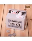 Hucha de gato caja de monedas depósito de perro caja de seguridad de ahorro de dinero caja de seguridad electrónica de plástico 