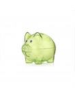 Nuevo plástico transparente caja de ahorro de dinero monedas hucha dibujos animados en forma de cerdo