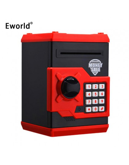 Nueva hucha de Eworld, Mini caja de dinero para cajero automático, contraseña electrónica de seguridad, máquina de depósito de d