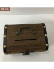 Alcancía Retro contraseña manual de madera cerradura de cobre niños caja de monedas de gran capacidad billetes y monedas caja de