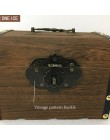 Alcancía Retro contraseña manual de madera cerradura de cobre niños caja de monedas de gran capacidad billetes y monedas caja de