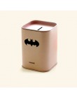 Creativo hucha de hojalata Superman caja de dinero cajas de monedas de ahorro seguro de dinero artesanías regalos accesorios de 