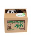 Linda hucha automática Panda Amarillo/blanco gato caja de dinero 11,5x9,5x9 cm caja de ahorro de dinero regalos para niños