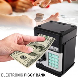 Hucha electrónica ATM contraseña caja de dinero para ahorrar monedas caja fuerte de Banco ATM depósito automático de billete