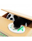 Panda gato hucha automática de robo de monedas caja de ahorro de dinero caja de almacenamiento de monedas para USD EURO dinero h