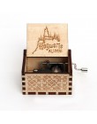 Caja de música tallada de madera de las compras de la gota caja Musical de mano caja de música del tema de Potter Regalo de Cump